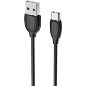 USB кабель Borofone BX19 Benefit Type-C длина 1,0 метр (Черный) - фото