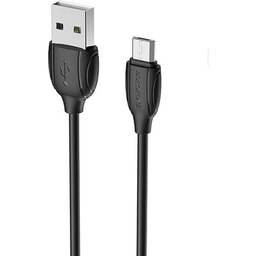USB кабель Borofone BX19 Benefit MicroUSB длина 1,0 метр (Черный)