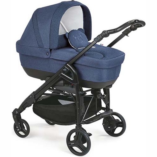 Детская коляска CAM Combi Family Romantic (3 в 1) ART845020-T810 (Синий меланж) 