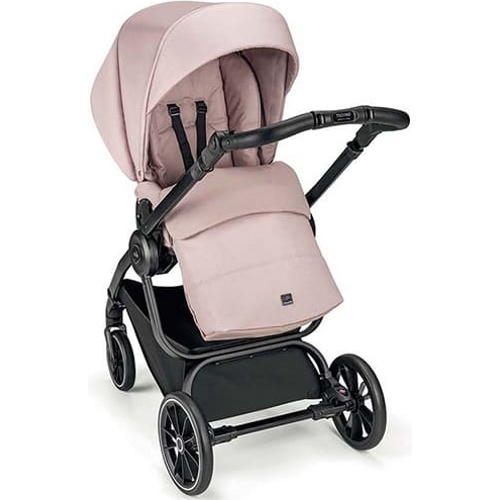 Детская коляска CAM Kit Loving-Duo (2 в 1) ART973-T527+ART805T-V90S (Сияющий розовый с матовой черной рамой)