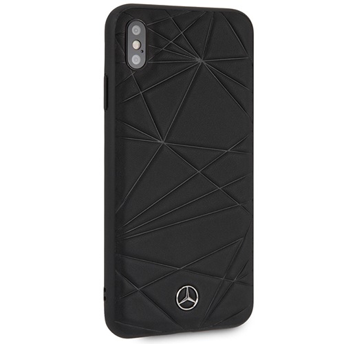 Чехол для iPhone Xs Max накладка (бампер) кожаный Merсedes-Benz Twister Hard Leather (MEPERHCI65QGL) черный 