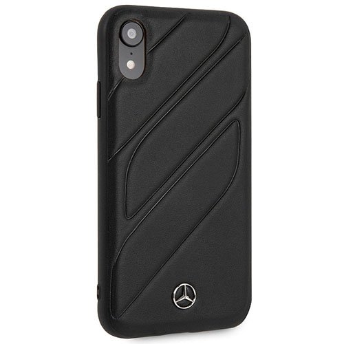 Чехол для iPhone Xr накладка (бампер) кожаный Merсedes-Benz New Organic I Hard Leather (MEHCI61THL) черный 