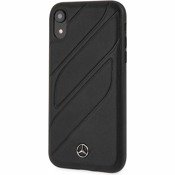 Чехол для iPhone Xr накладка (бампер) кожаный Merсedes-Benz New Organic I Hard Leather (MEHCI61THL) черный  - фото