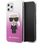 Чехол для iPhone 11 Pro накладка (бампер) Karl Lagerfeld Iconic Karl Hard Gradient (Розовый) - фото