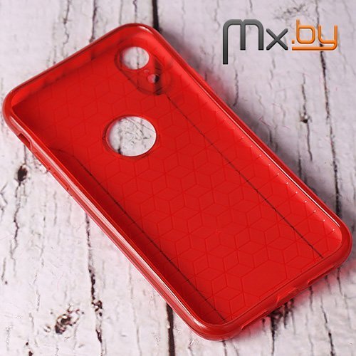 Чехол для iPhone Xr накладка (бампер ) силиконовый Cherry Soft Design красный