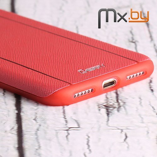 Чехол для iPhone 8 накладка (бампер ) силиконовый Cherry Soft Design красный