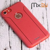 Чехол для iPhone 8 накладка (бампер ) силиконовый Cherry Soft Design красный - фото