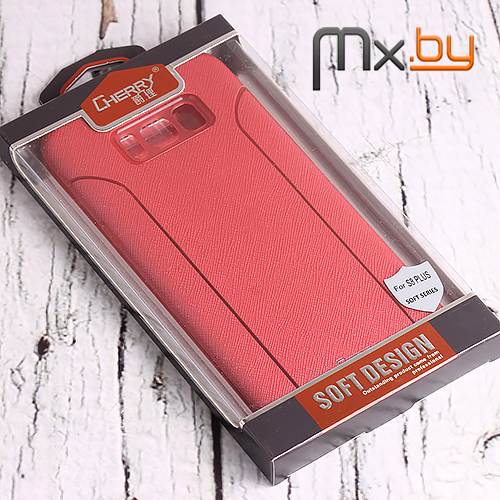 Чехол для Samsung Galaxy S8+ накладка (бампер ) силиконовый Cherry Soft Design красный