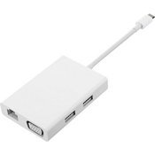 USB-хаб Xiaomi Mi USB-C to VGA and Gigabit Ethernet Multi-Adapter (Белый) - фото
