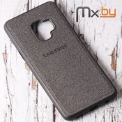 Чехол для Samsung Galaxy S9 накладка (бампер) силиконовый Denim Cover темно-серый - фото