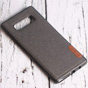 Чехол для Samsung Galaxy Note 8 накладка (бампер) силиконовый Denim Cover темно-серый - фото