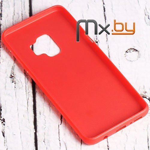 Чехол для Samsung Galaxy S9 накладка (бампер) силиконовый Denim Cover красный