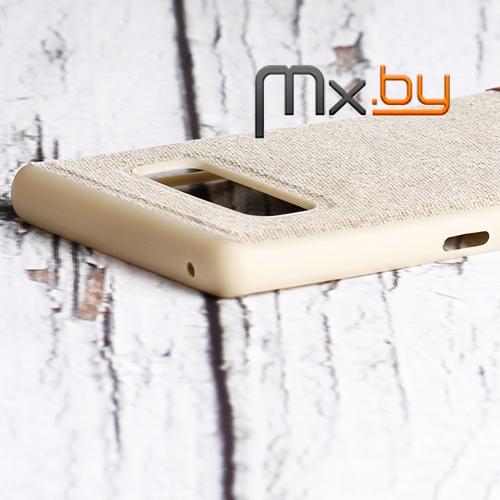 Чехол для Samsung Galaxy Note 8 накладка (бампер) силиконовый Denim Cover бежевый
