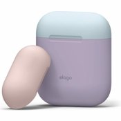 Чехол Elago Silicone Duo Case для AirPods с двумя сменными крышками (Фиолетовый) - фото