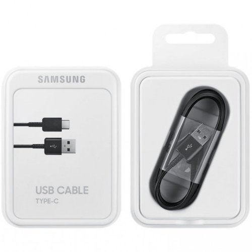 USB кабель Samsung Type-C для зарядки и синхронизации Черный (EP-DG930IBRGRU)