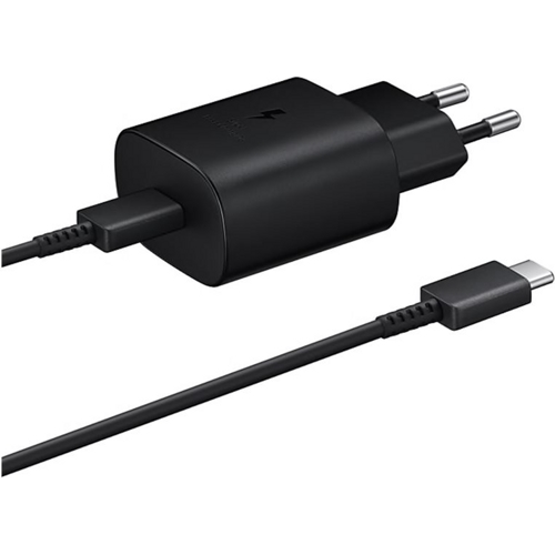 Зарядное устройство Samsung EP-TA800XBEGRU + USB Type-C кабель (Черный) - фото
