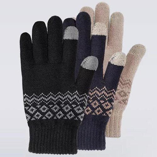 Перчатки для сенсорных экранов Xiaomi FO Touch Screen Warm Velvet Gloves (Черные)
