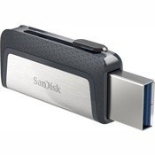 USB Флеш 128GB SanDisk Dual Drive OTG USB 3.1 + Type-C (Серебристый) - фото