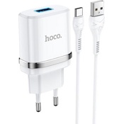 Зарядное устройство Hoco N1 Ardent 2.4A + кабель Type-С (Белый) - фото