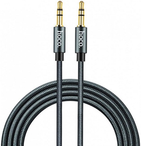 Аудио-кабель AUX Hoco Noble Sound Series с 3.5 Jack  на 3.5 Jack метр (Черный)