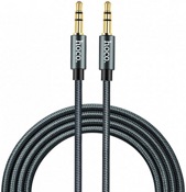 Аудио-кабель AUX Hoco Noble Sound Series с 3.5 Jack на 3.5 Jack метр (Черный) - фото