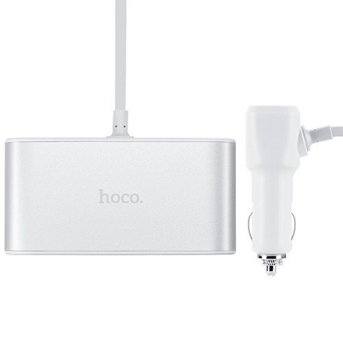 Автомобильное зарядное устройство Hoco Z13 3 в 1 (2 USB, 3 гнезда для прикуривателя)