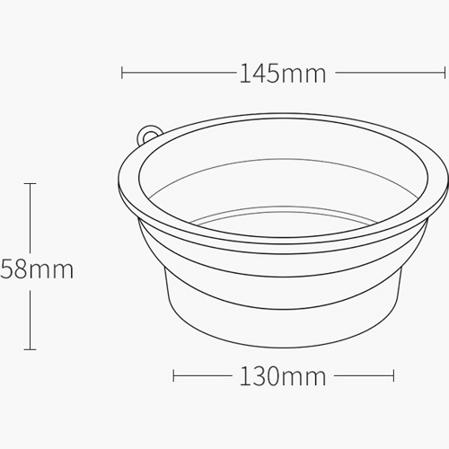 Силиконовая складная чаша для животных Xiaomi Pet Silicone Folding Bowl Small