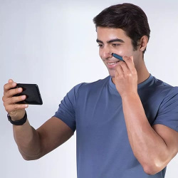 Вакуумный аппарат с камерой для чистки пор лица Xiaomi Meishi Visual Pore Cleaner (Синий) - фото
