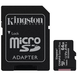 Карта памяти Kingston Canvas Select Plus microSDXC  64ГБ (SDCG3/64GB) + SD адаптер - фото