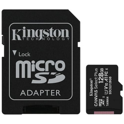 Карта памяти Kingston Canvas Select Plus microSDXC 128ГБ (SDCG3/128GB) + SD адаптер - фото