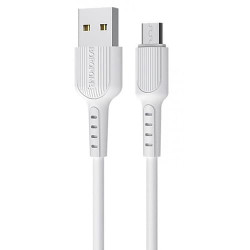 USB кабель Borofone BX16 MicroUSB, длина 1 метр (Белый) - фото