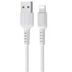 USB кабель Borofone BX16 Lightning, длина 1 метр (Белый) - фото