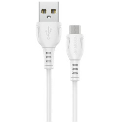 USB кабель Borofone BX51 Triumph MicroUSB, длина 1 метр (Белый) - фото