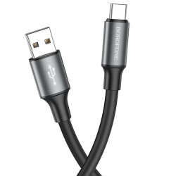 USB кабель Borofone BX82 Bountiful Type-C длина 1 метр (Черный) - фото