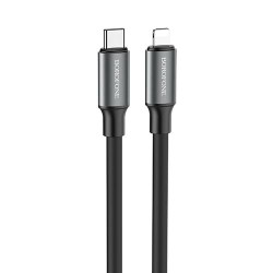 USB кабель Borofone BX82 Bountiful PD Type-C+ Lighting длина 1 метр (Черный) - фото