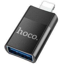 Адаптер OTG Lightning - USB Hoco UA17 (Черный)  - фото