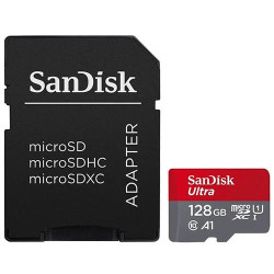 Карта памяти SanDisk Ultra 128GB  SDSQUAB-128G-GN6MA 128GB (с адаптером) - фото