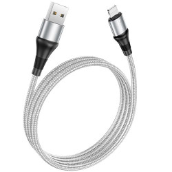 USB кабель Hoco X50 Excellent Lightning, длина 1 метр (Серый) - фото