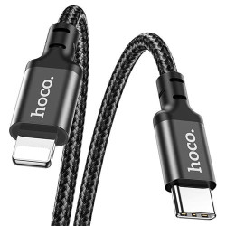USB кабель Hoco X14 Type-C to Lightning, длина 3 метра (Черный) - фото