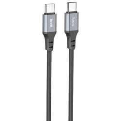 USB кабель Hoco X86 Spear Type-C to Type-C 60W, длина 1 метр (Черный) - фото