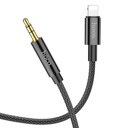 Аудио-кабель AUX c Lightning на 3.5mm Hoco UPA19 Черный - фото