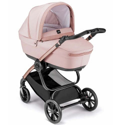 Детская коляска CAM Ami' (2 в 1) ART967-T579+ART805T-V95S (Розовый c рамой цвета Розовое Золото) - фото