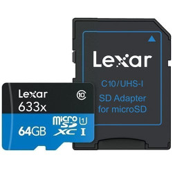 Карта памяти Lexar 633x microSDXC LSDMI64GBB633A 64GB (с адаптером) - фото