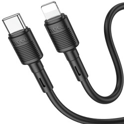 USB кабель Hoco X83 Victory Type-C to Lightning PD 20W, длина 1 метр Черный - фото