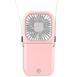 Портативный мини-вентилятор с функцией внешнего аккумулятора F20 Розовый - фото