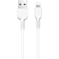USB кабель Hoco X20 Flash Lightning, длина 1 метр Белый - фото
