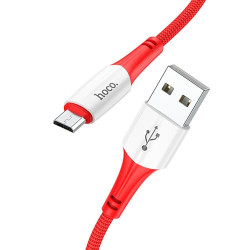 USB кабель Hoco X70 Ferry microUSB, длина 1 метр Красный - фото