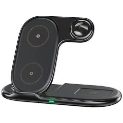 Беспроводное зарядное устройство Wekome Pop Digital Series Wireless Charging 3-in-1 WP-U167 Черный - фото