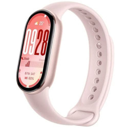 Фитнес-браслет Xiaomi Smart Band 10 (Международная версия) Розовое золото, с розовым силиконовым ремешком - фото