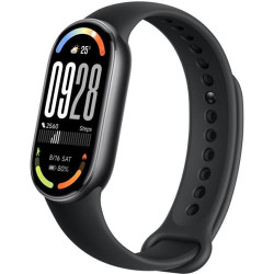Фитнес-браслет Xiaomi Smart Band 10 (Международная версия) Черный, с черным силиконовым ремешком - фото
